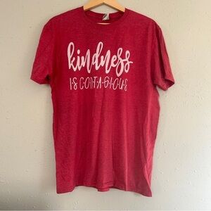 Kindness is Contagious Golden Red Casual Short Sleeve T-Shirt Comfy Kind XL